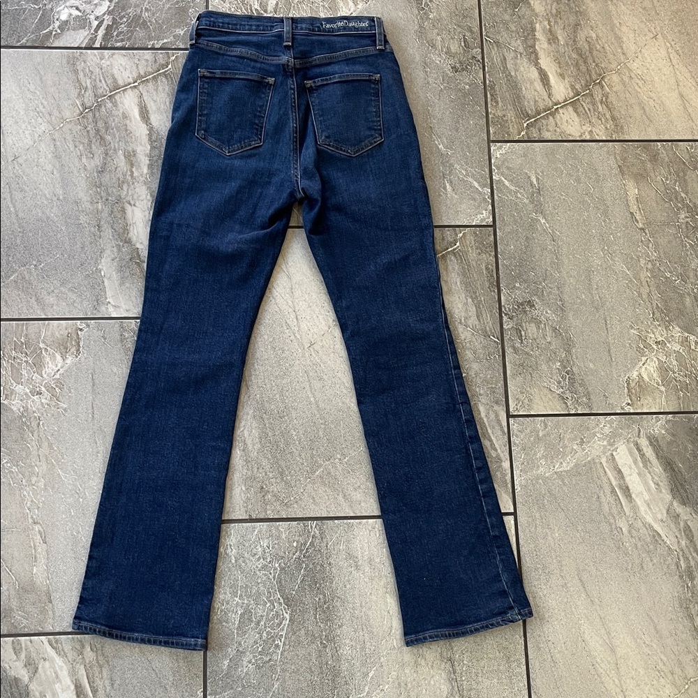 Favorite Daughter The Valentina Shortie Super High Rise Boot Jeans, Woodside - Picture 4 of 14